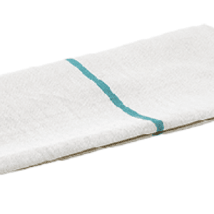 Stripe Herringbone Bar Towel, green stripe,  20″ x 28″ (12 towels to a pack)