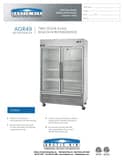 Arctic Air AGR49 54″ Two Section Glass Door Reach-In Refrigerator 3