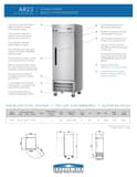 Arctic Air AR23 1 Door Reach-In Refrigerator 3