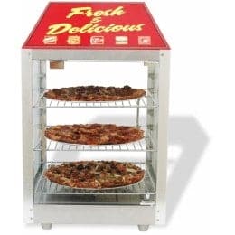 Two Door Warmer and Merchandiser for Cooked Foods Display for Service Counter
